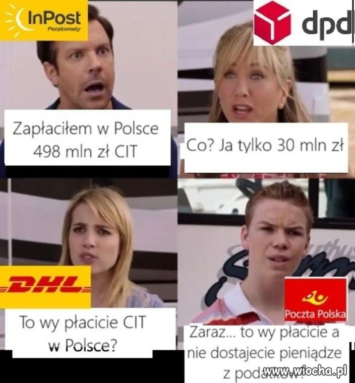 Ale za to kurierzy pewnie lepiej zarabiają