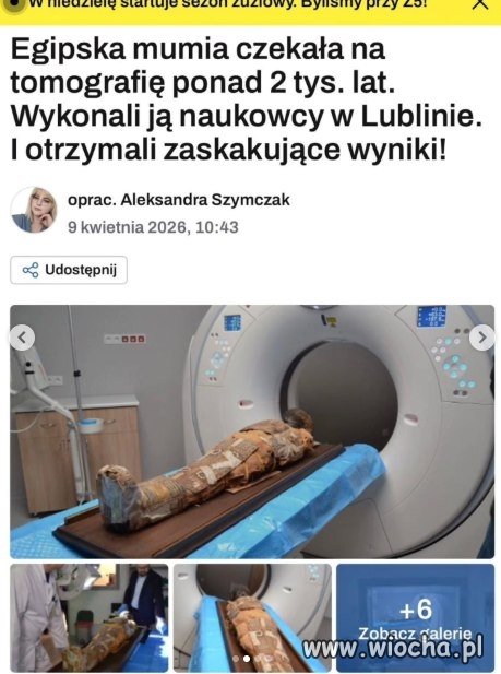 Egipska mumia doczekała się tomografii