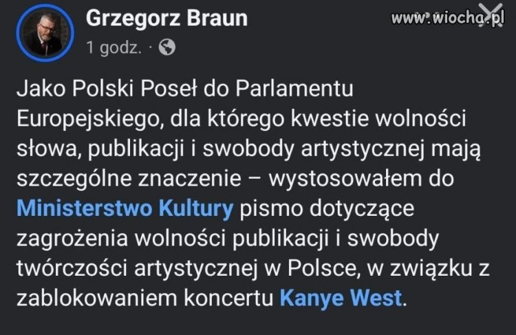 Grzegorz Braun w obronie Kanye'go Westa