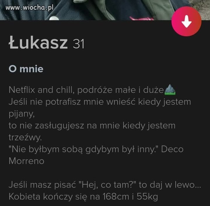 Kobieta kończy się na 168 cm i 55 kg