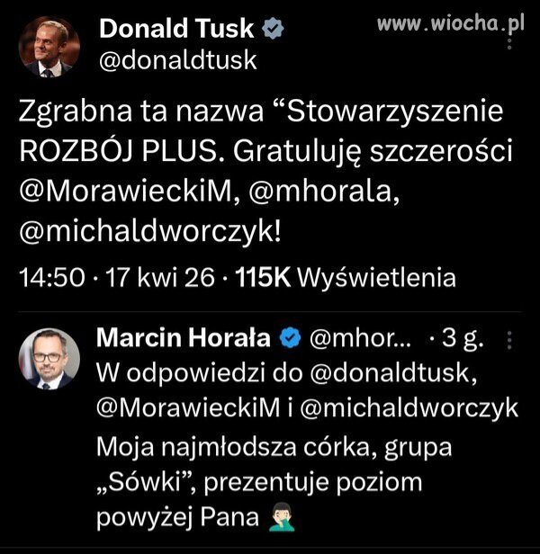 Uaaa Horała nie wie nawet...