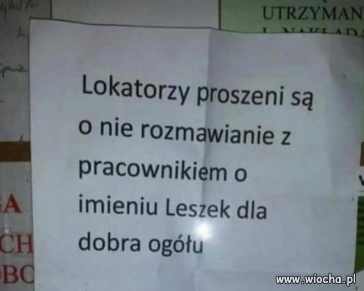 Nie rozmawiajcie z Leszkiem