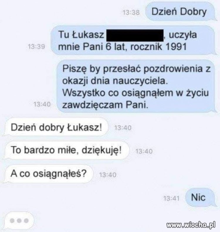 A co osiągnąłeś, Łukasz?