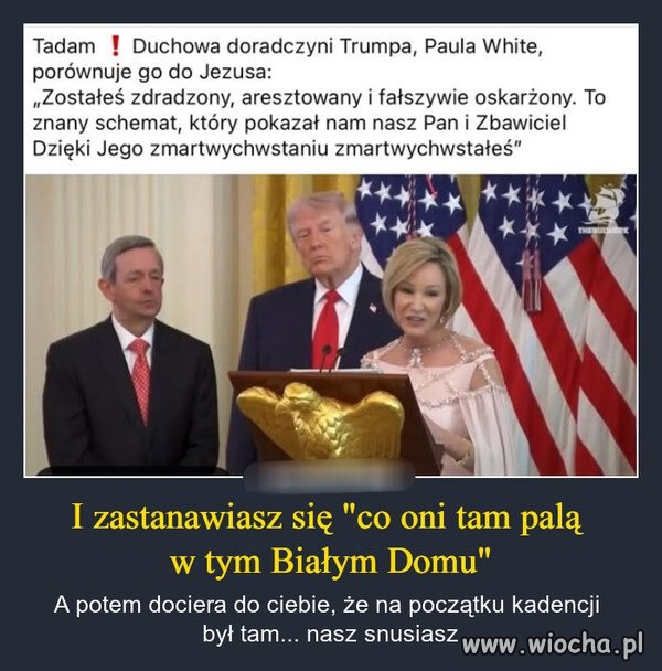 Ładnie się bawi sekta religijna kultu trumpa