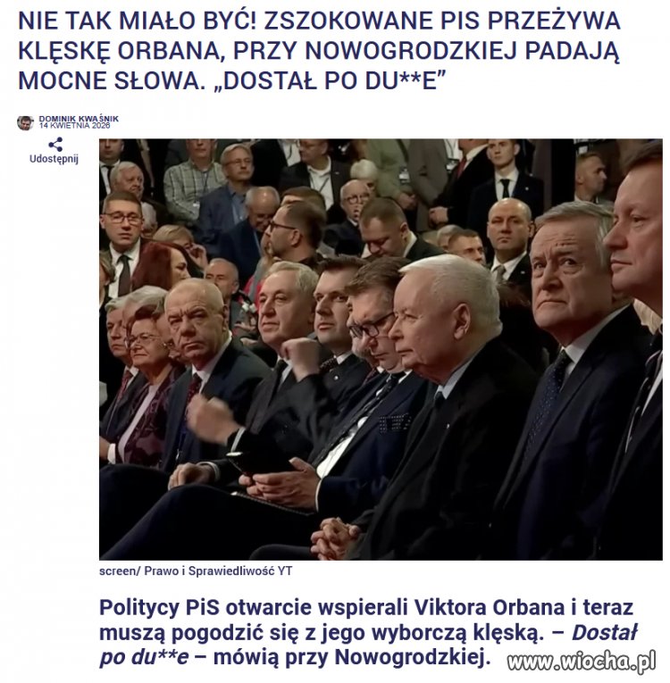 PiS postawiło na Orbana. Szok przy Nowogrodzkiej