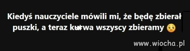 Teraz wszyscy zbieramy puszki