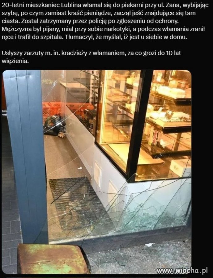 Myślał, że jest u siebie w domu