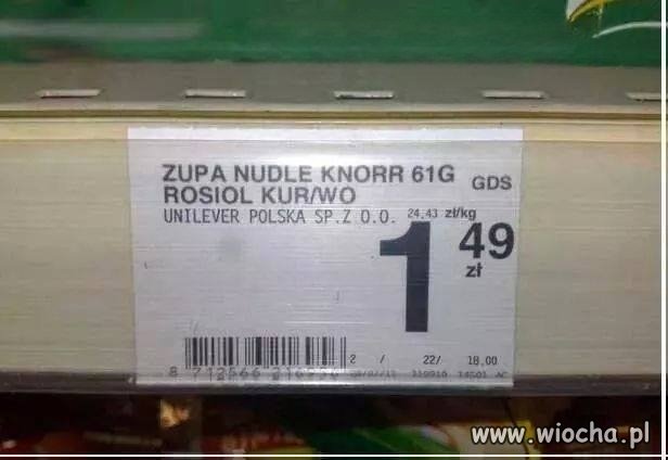 Nie dość że rosół źle napisali