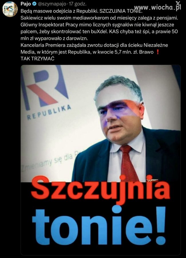 Szczujnia tonie