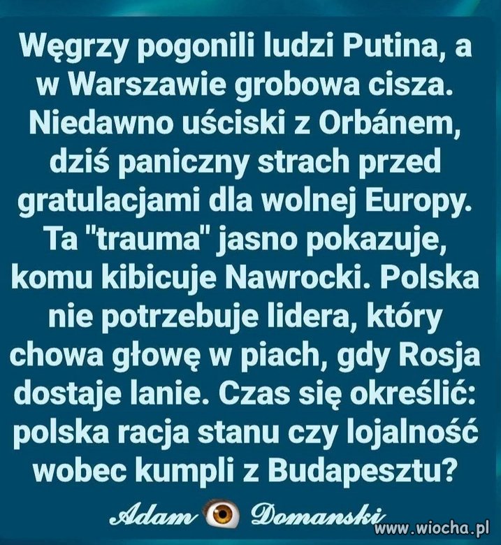 Mamy tchórza, nie prezydenta, pacynka PiSu...