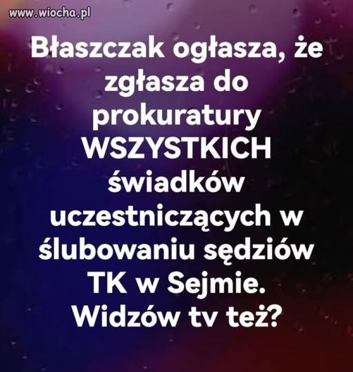 Błaszczak to niech się zgłosi za te pobrane kredy, które będą spłacać nasze wnuki
