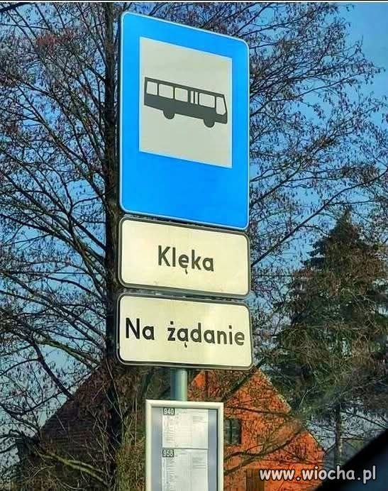 Autobus klęka