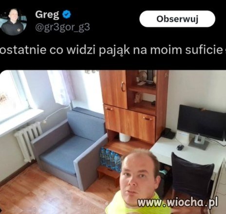 Ostatnio co widzi pająk na moim suficie