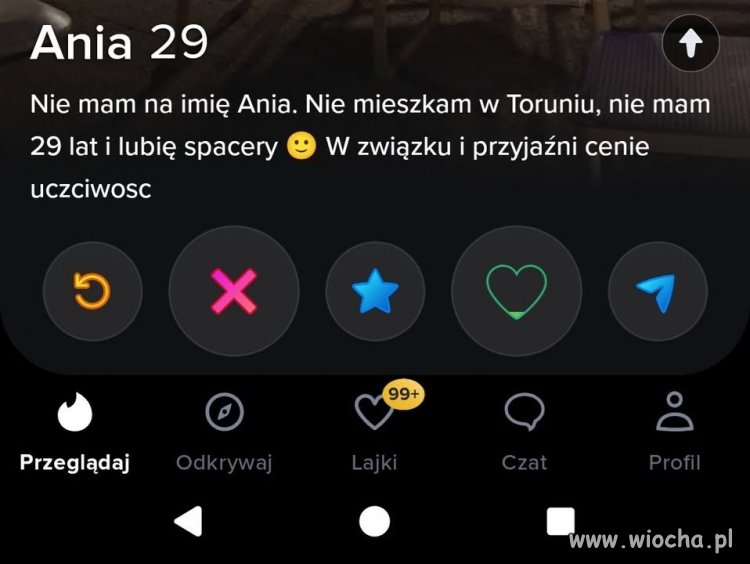 Żadna z informacji o mnie się nie zgadza