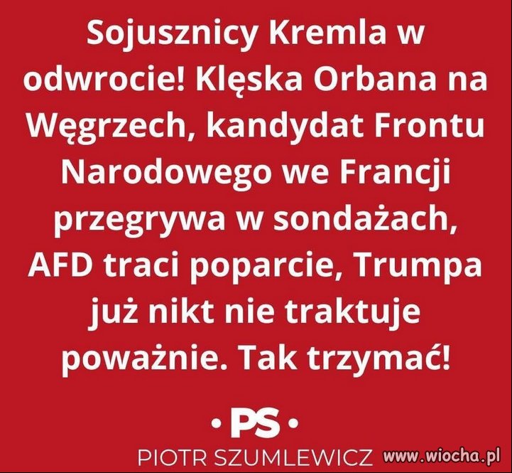 Prawicowi populisci daja dudy na swiecie...