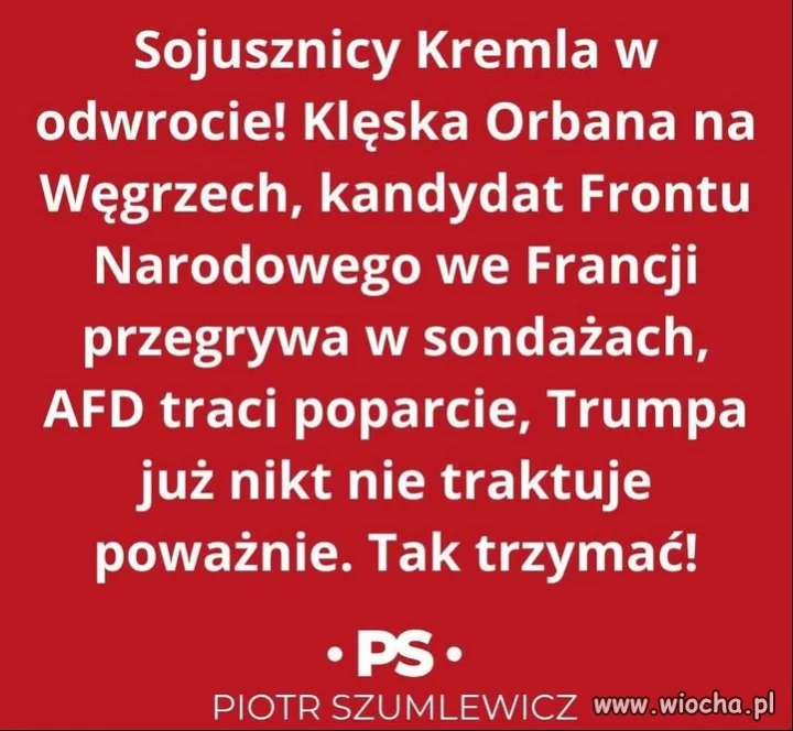 Prawicowi populisci daja dudy na swiecie...