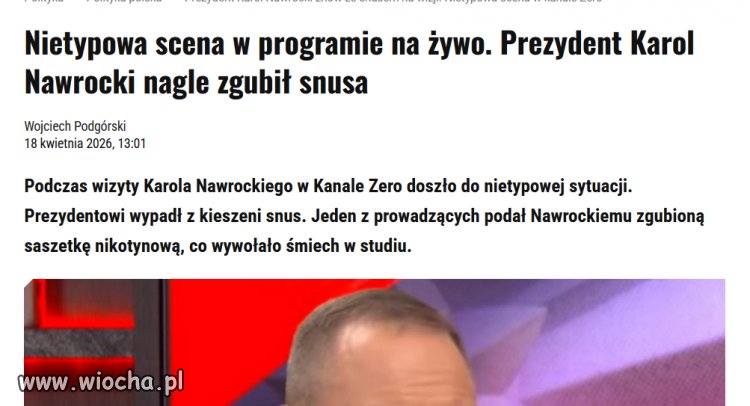 Facet nie  ma kontroli na saszetkami,