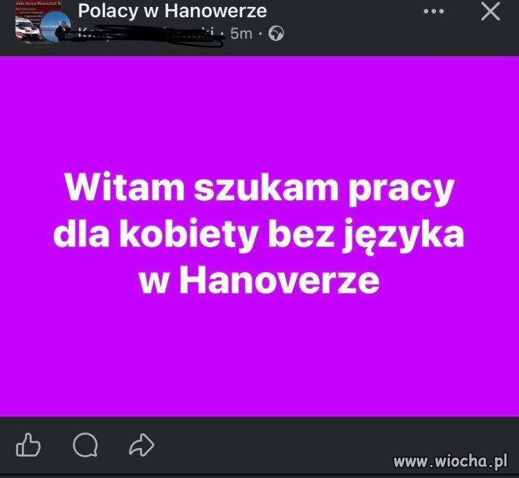 Kobieta bez języka szuka pracy