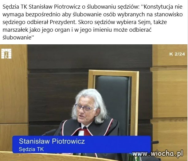 Piotrowicz poparł wybór sędziów do T.K  ?
