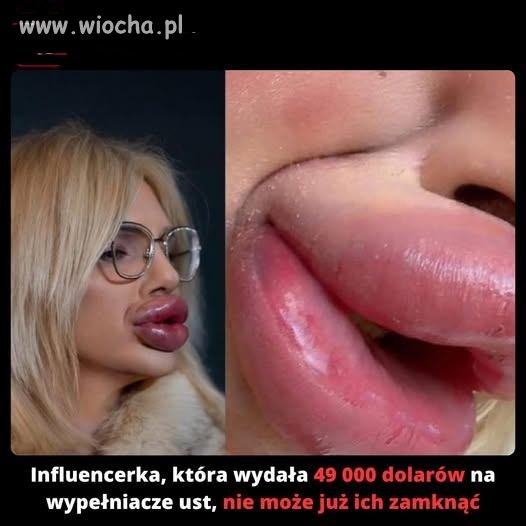 W nocy , podczas snu, musi jej zasychać w ustach..