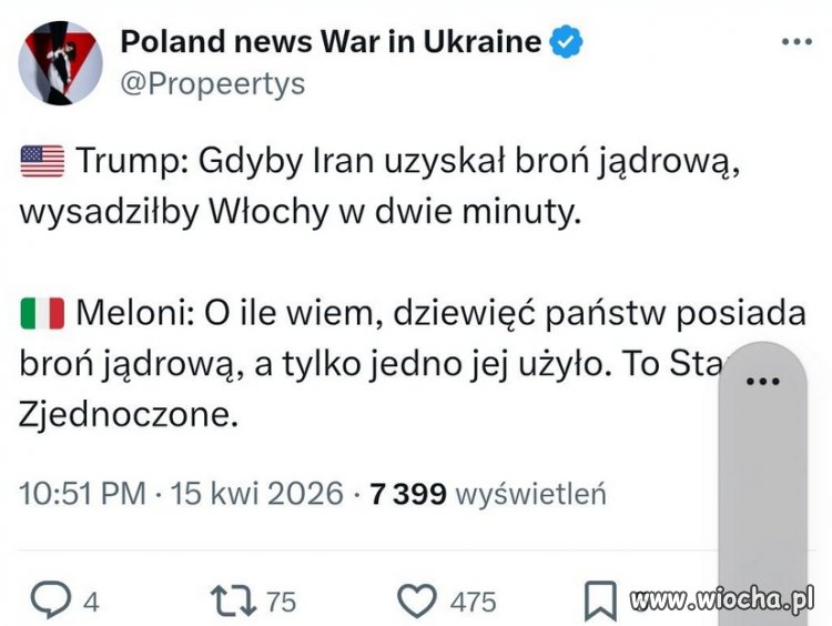 Temu panu już dziękujemy. Premier Meloni nie owija w bawełnę.