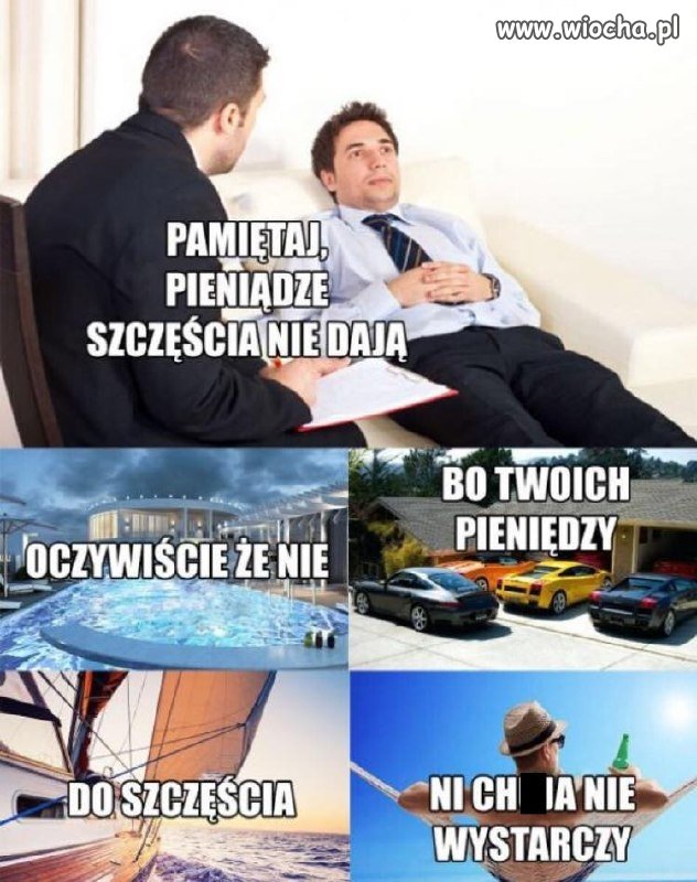 Brak pieniędzy też mi nie daje szczęścia