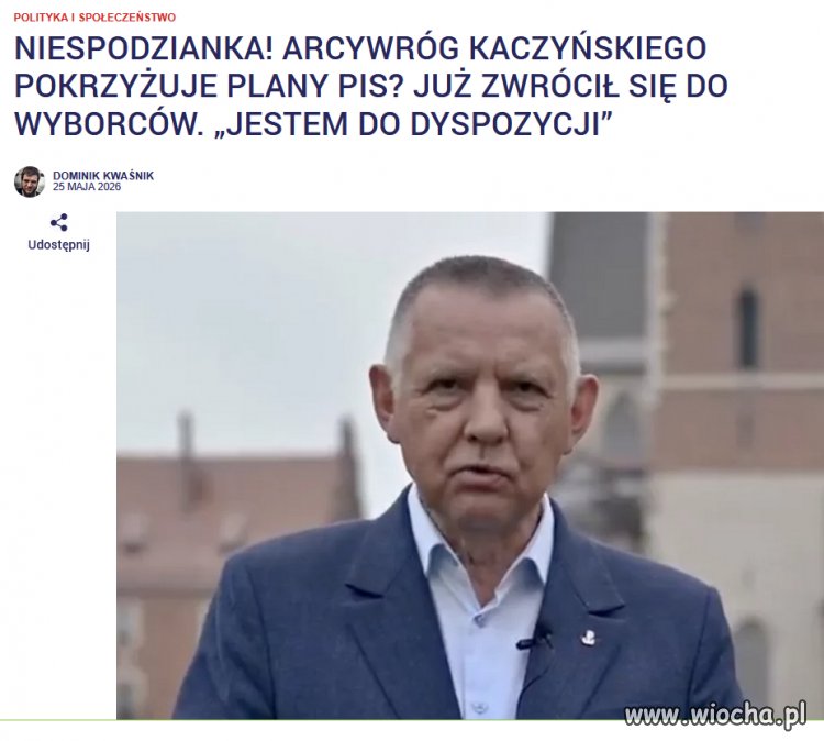 Banaś powalczy o Kraków w przedterminowych wyborach!