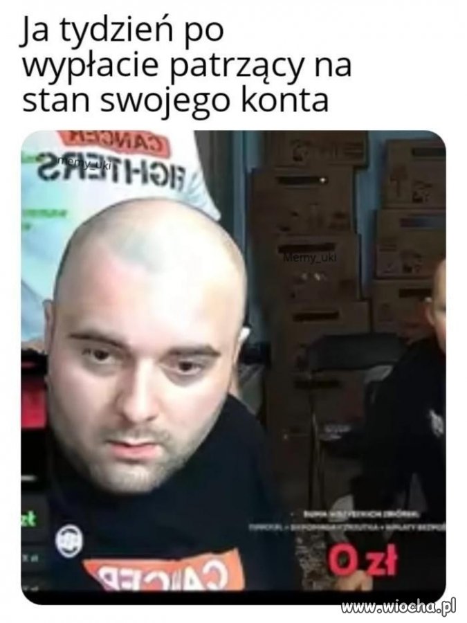 Ja w dzień wypłaty patrzący na swoją wypłatę