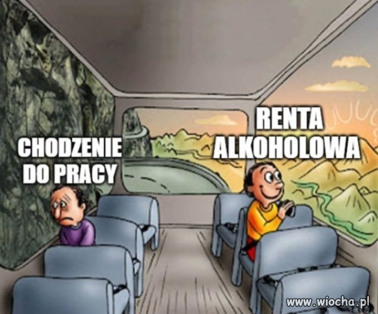 Ten na rencie jest szczęśliwy