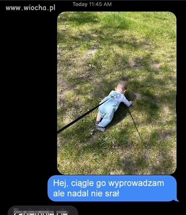 Wyprowadził dziecko na spacer