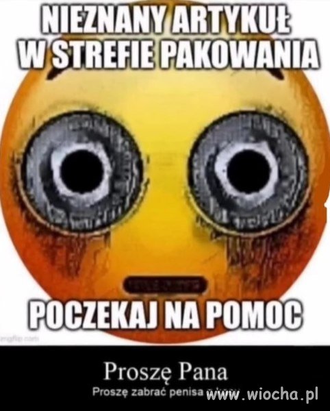 Nieznany artykuł znajduje się w strefie pakowania