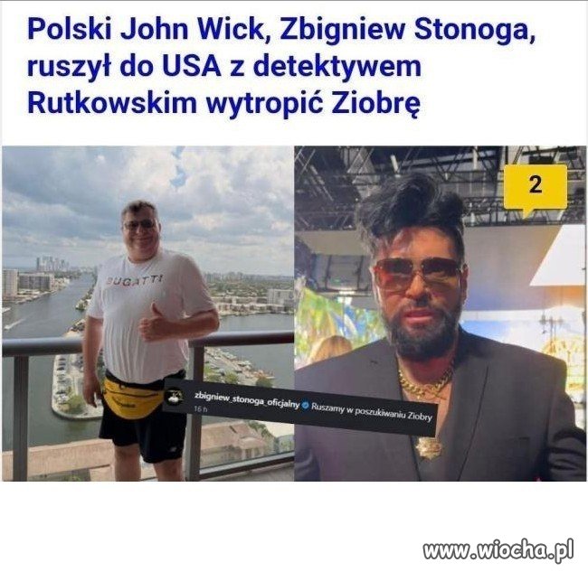 Polski John Wick, Zbigniew Stonoga ruszył do USA