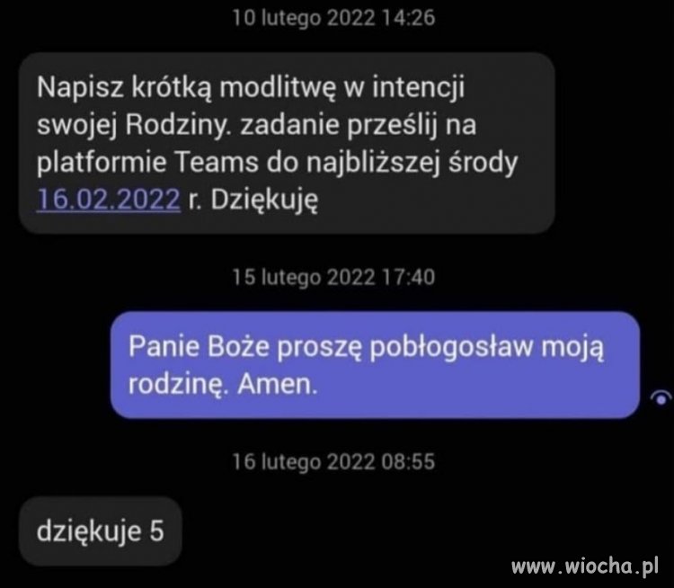 Napisz krótką modlitwę