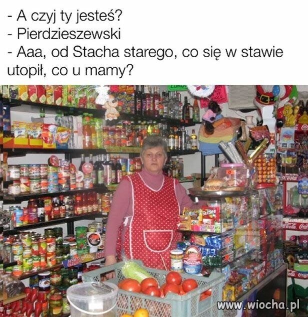 Typowe rozmowy ze sprzedawczynią w małym sklepiku