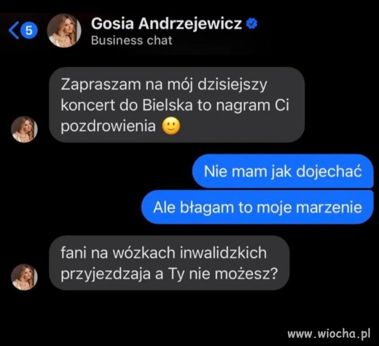 Pani Gosia Andrzejewicz nie bierze jeńców