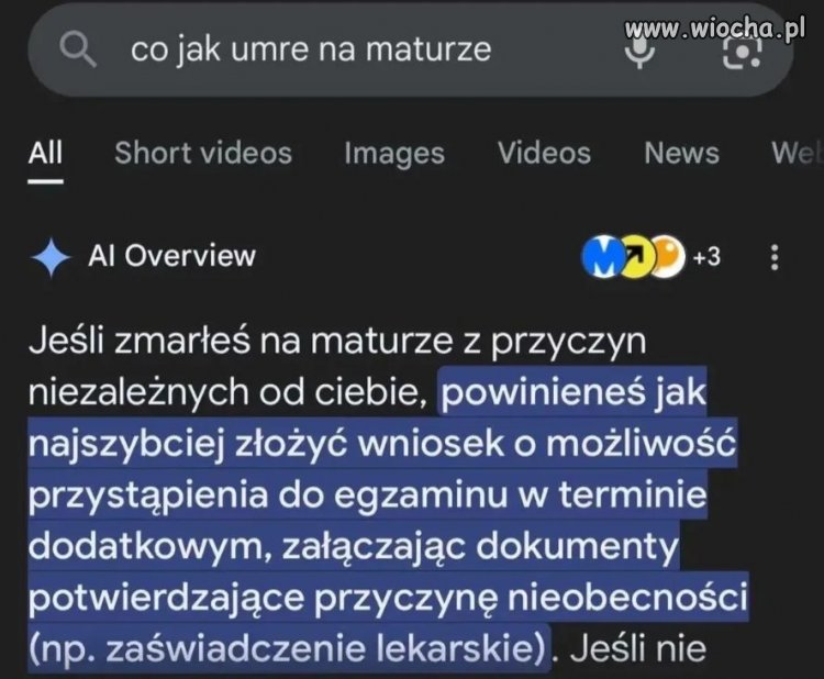 Jeśli umrzesz na maturze