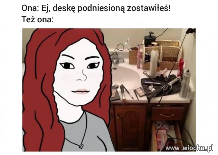 On zostawił podniesioną deskę