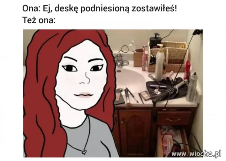 On zostawił podniesioną deskę