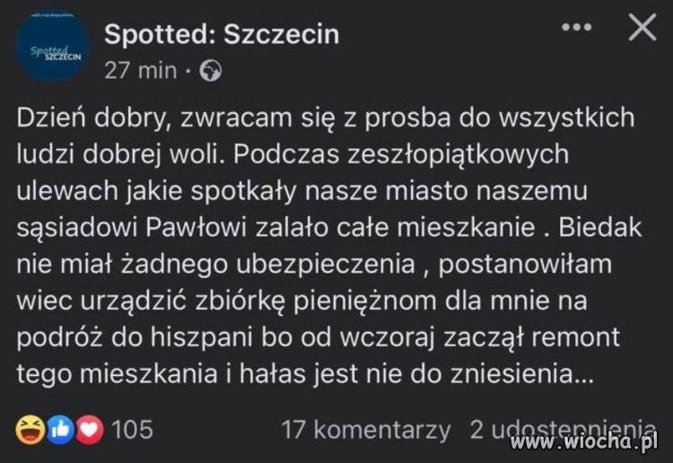 Naszemu sąsiadowi zalało całe mieszkanie