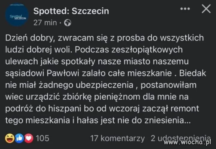 Naszemu sąsiadowi zalało całe mieszkanie