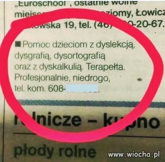 Pomoc dzieciom z dysgrafią