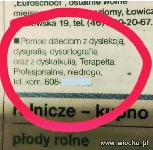 Pomoc dzieciom z dysgrafią