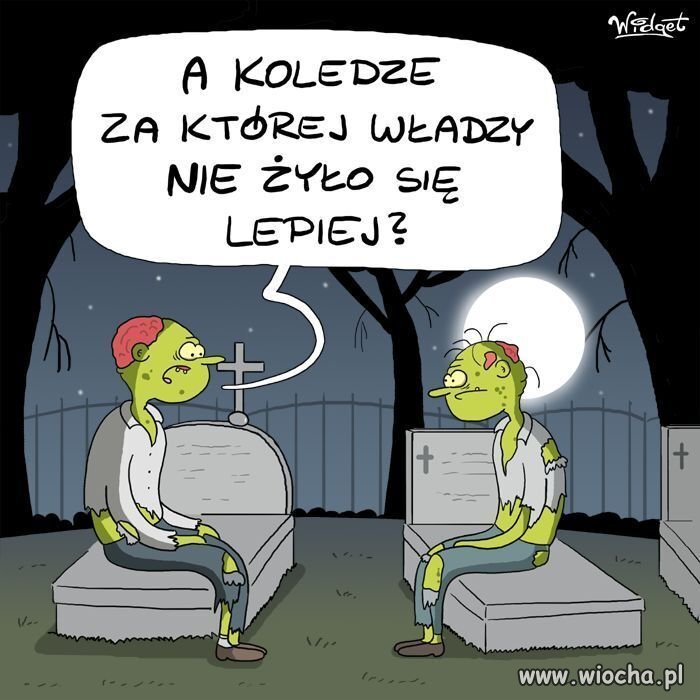 Nawet po śmierci o polityce?