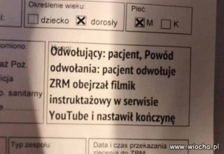 Pacjent obejrzał filmik
