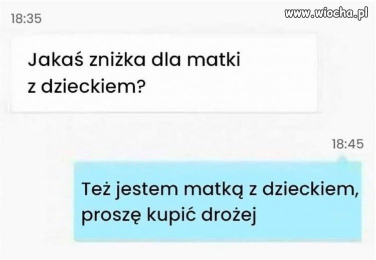 Jakaś zniżka dla matki z dzieckiem?