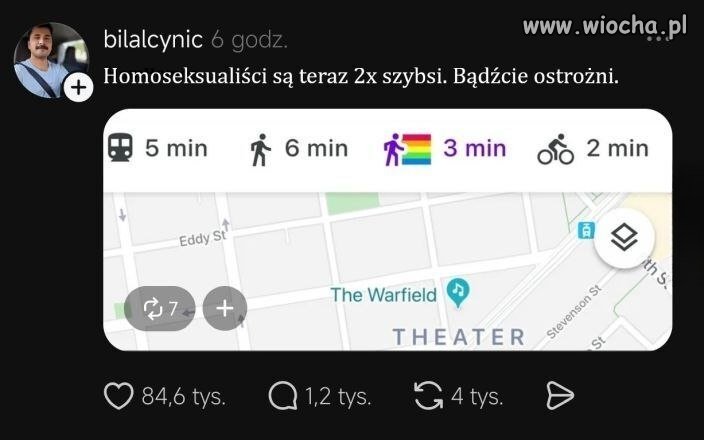 Homoseksualiści są teraz 2x szybsi