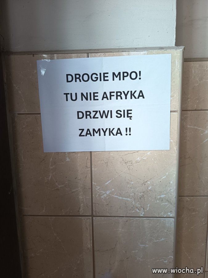 Drogie MPO! Tu nie Afryka!