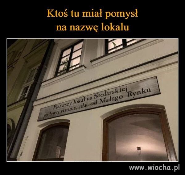 Pierwszy lokal od Stolarskiej