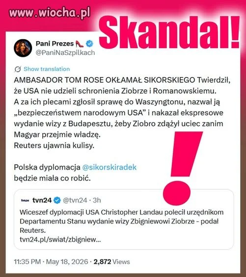 Ziobro to jednak ważna postać. (?) dla Trumpa. 