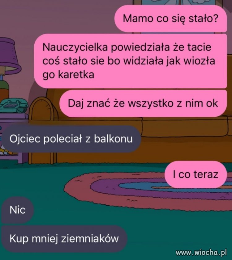 Ojciec poleciał z balkonu